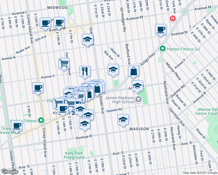 map of restaurants, bars, coffee shops, grocery stores, and more near in Brooklyn