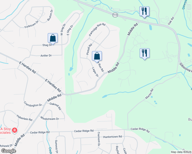 map of restaurants, bars, coffee shops, grocery stores, and more near 5411 Middle Road in Gibsonia