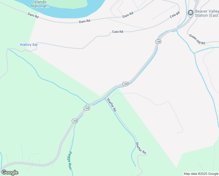 map of restaurants, bars, coffee shops, grocery stores, and more near 238 Pennsylvania 168 in Hookstown