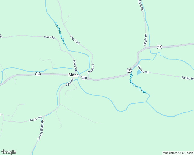 map of restaurants, bars, coffee shops, grocery stores, and more near 9947 Pennsylvania 235 in Thompsontown