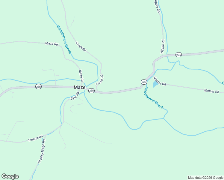 map of restaurants, bars, coffee shops, grocery stores, and more near 9947 Highway 235 in Thompsontown