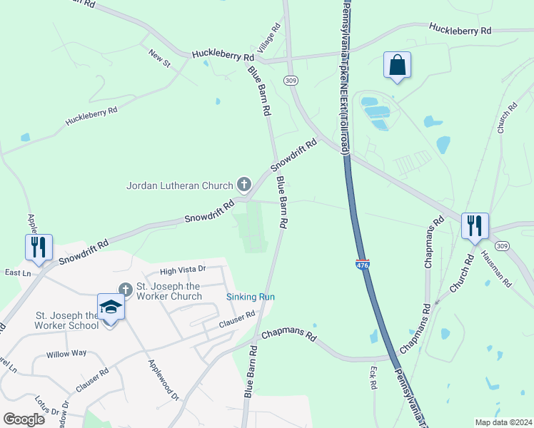 map of restaurants, bars, coffee shops, grocery stores, and more near 5028 Grammes Road in Lehigh County