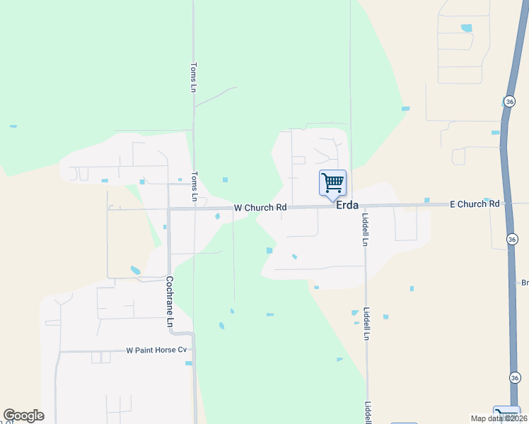 map of restaurants, bars, coffee shops, grocery stores, and more near 379 West Church Road in Erda