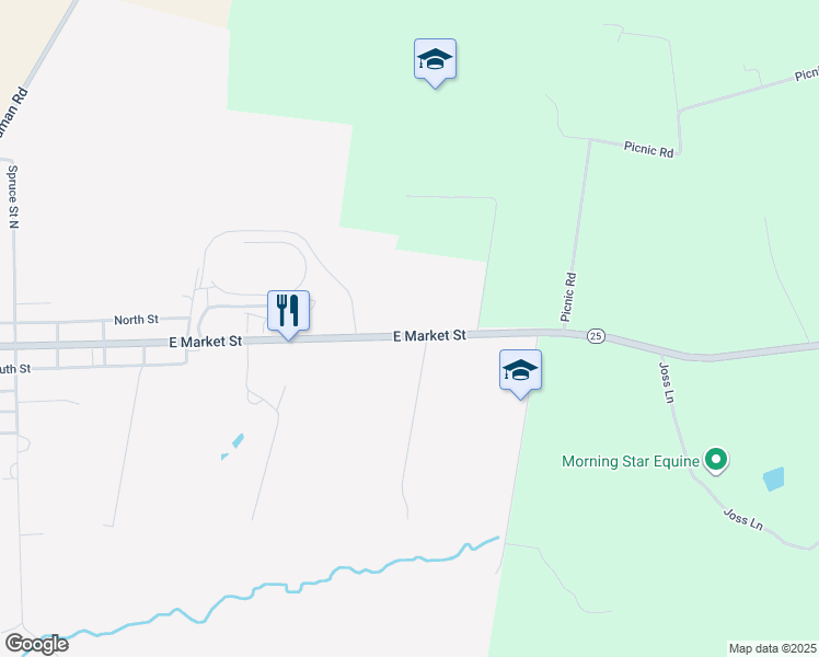 map of restaurants, bars, coffee shops, grocery stores, and more near 807 East Market Street in Williamstown