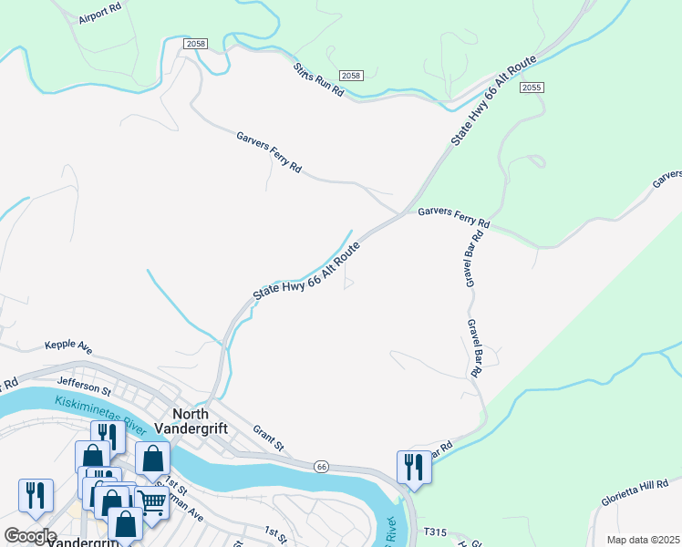 map of restaurants, bars, coffee shops, grocery stores, and more near 1110 Ivy Lane in Apollo