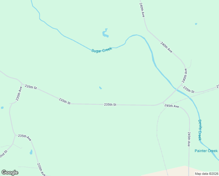 map of restaurants, bars, coffee shops, grocery stores, and more near 2385 235th Street in Donnellson