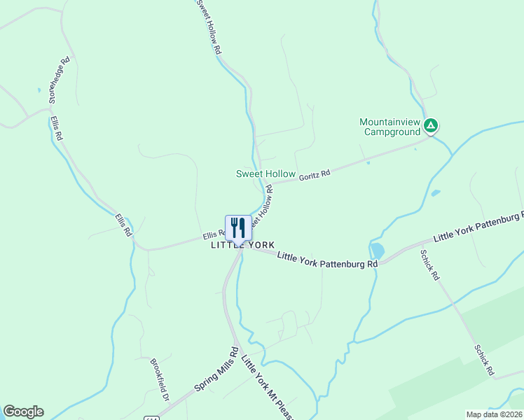 map of restaurants, bars, coffee shops, grocery stores, and more near 8 Sweet Hollow Road in Milford