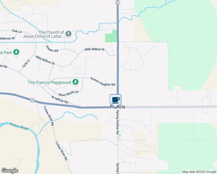 map of restaurants, bars, coffee shops, grocery stores, and more near 71 Scenic Heights Road in Kamas