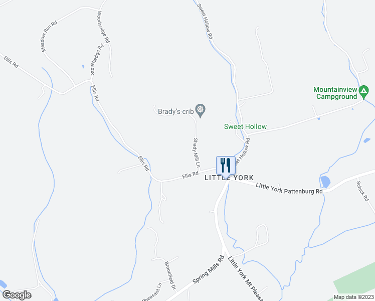 map of restaurants, bars, coffee shops, grocery stores, and more near 1 Shady Mill Lane in Milford