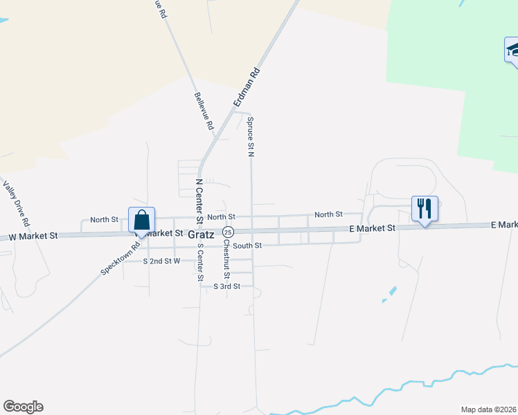 map of restaurants, bars, coffee shops, grocery stores, and more near 219 East Market Street in Williamstown