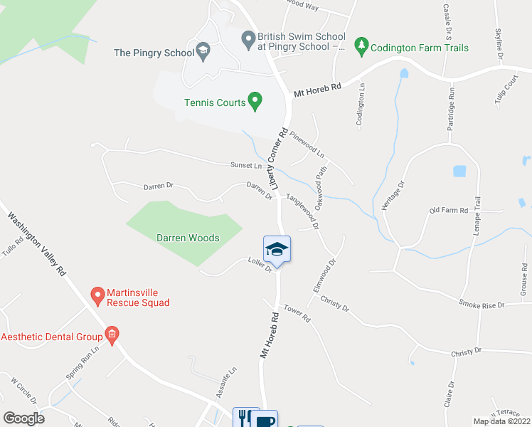 map of restaurants, bars, coffee shops, grocery stores, and more near in Somerset County