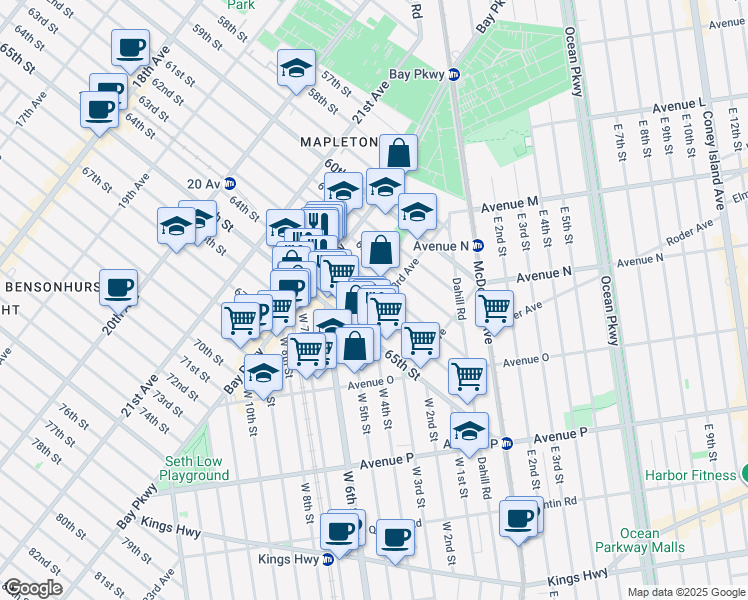 map of restaurants, bars, coffee shops, grocery stores, and more near in Brooklyn