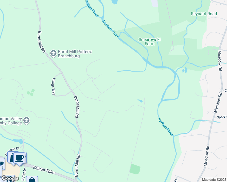 map of restaurants, bars, coffee shops, grocery stores, and more near 8 Sutton Court in Branchburg