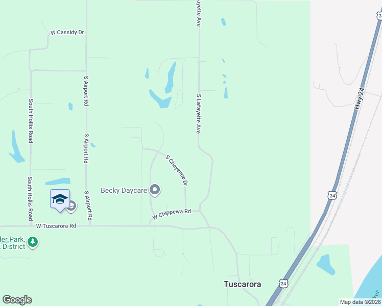 map of restaurants, bars, coffee shops, grocery stores, and more near 6301 South Lafayette Avenue in Bartonville