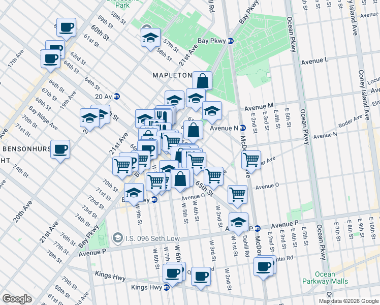 map of restaurants, bars, coffee shops, grocery stores, and more near in Brooklyn
