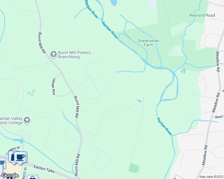 map of restaurants, bars, coffee shops, grocery stores, and more near 8 Sutton Court in Branchburg