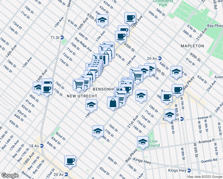 map of restaurants, bars, coffee shops, grocery stores, and more near in Brooklyn