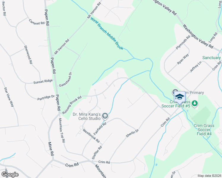 map of restaurants, bars, coffee shops, grocery stores, and more near 23 McDowell Court in Bridgewater Township