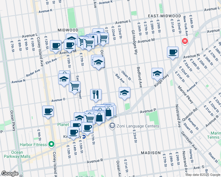 map of restaurants, bars, coffee shops, grocery stores, and more near in Brooklyn