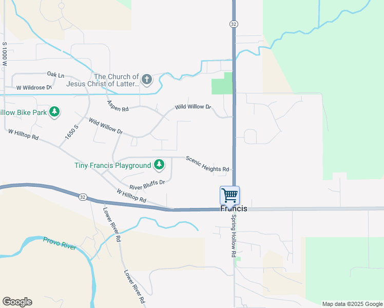 map of restaurants, bars, coffee shops, grocery stores, and more near 202 Scenic Heights Road in Kamas