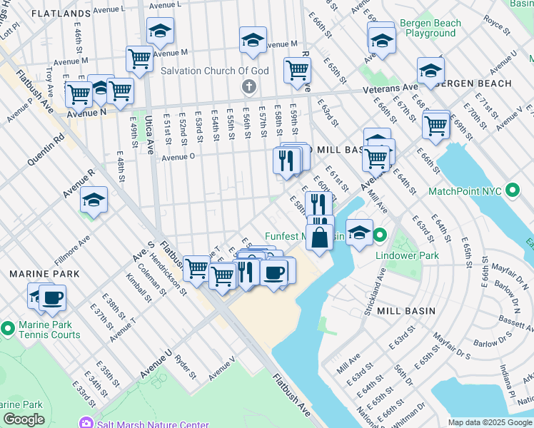 map of restaurants, bars, coffee shops, grocery stores, and more near in Brooklyn