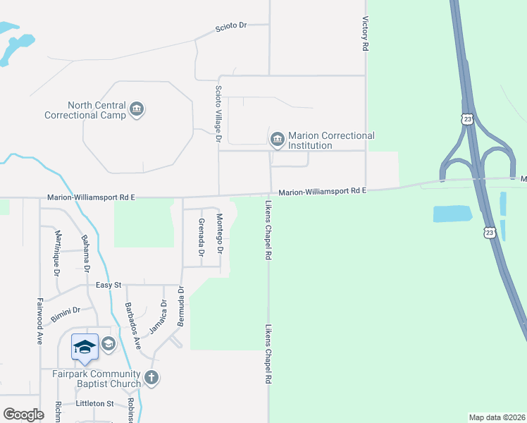 map of restaurants, bars, coffee shops, grocery stores, and more near 1409 Likens Chapel Road in Marion