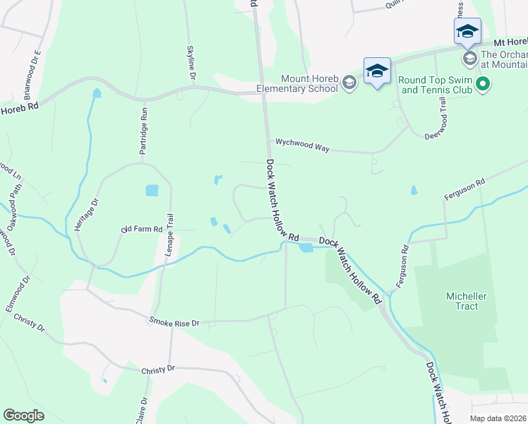 map of restaurants, bars, coffee shops, grocery stores, and more near 1 Stonehedge Court in Warren