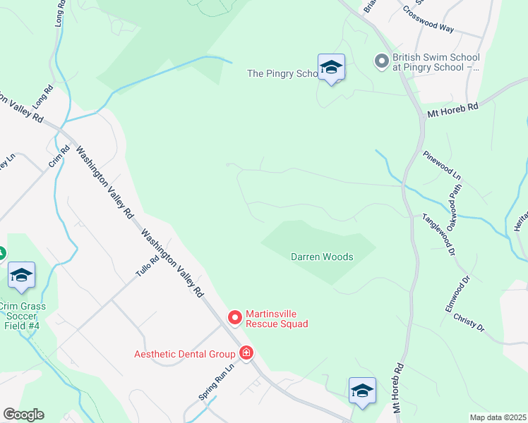 map of restaurants, bars, coffee shops, grocery stores, and more near 136 Darren Drive in Bridgewater Township