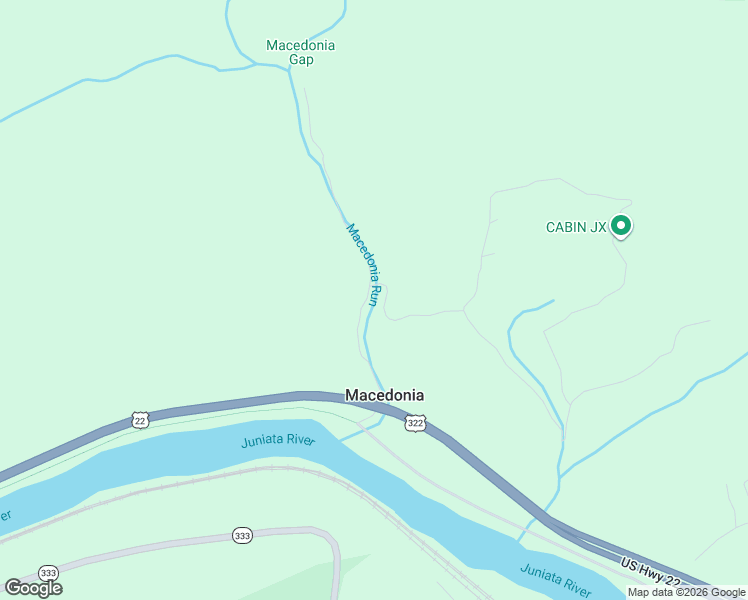 map of restaurants, bars, coffee shops, grocery stores, and more near 33 Reservoir Road in Mifflintown