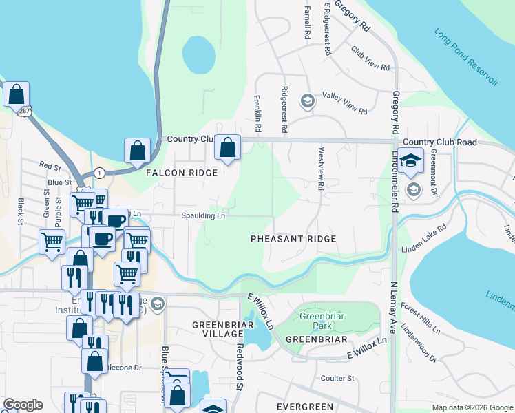 map of restaurants, bars, coffee shops, grocery stores, and more near 624 Spaulding Lane in Fort Collins