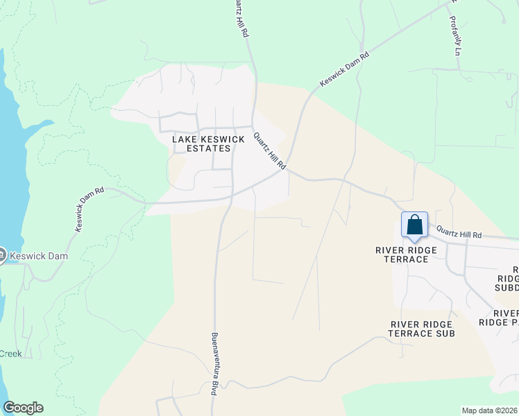 map of restaurants, bars, coffee shops, grocery stores, and more near 11265 Baker Road in Redding