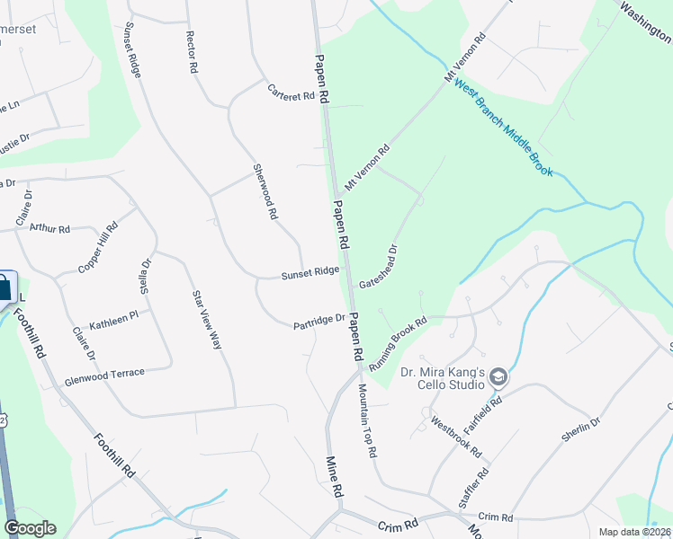 map of restaurants, bars, coffee shops, grocery stores, and more near 846 Papen Road in Bridgewater Township