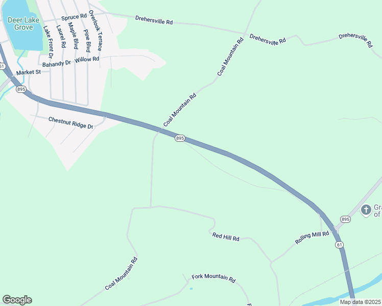map of restaurants, bars, coffee shops, grocery stores, and more near 20 Old 61 Road in Orwigsburg