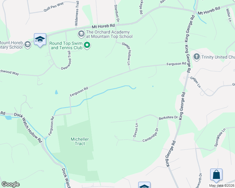 map of restaurants, bars, coffee shops, grocery stores, and more near 60 Ferguson Road in Warren