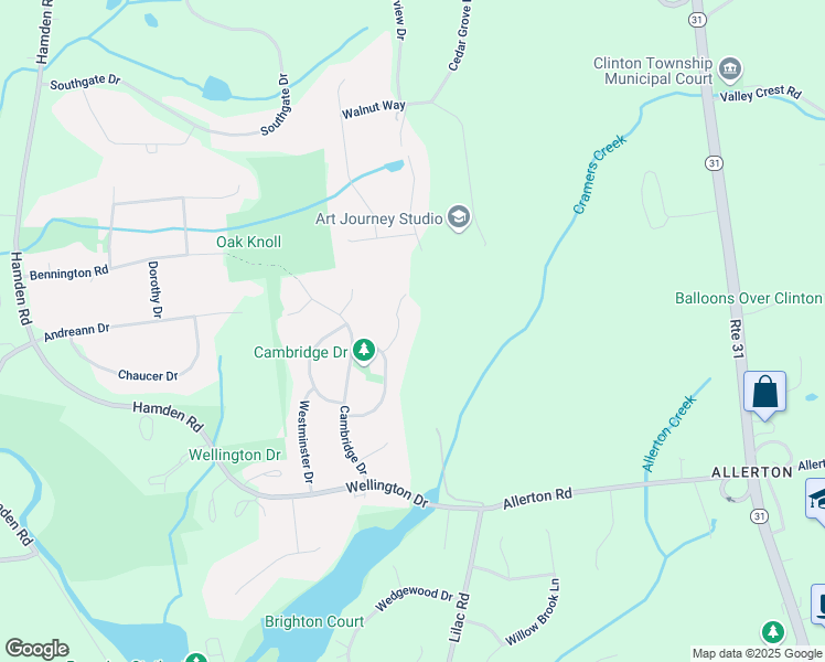 map of restaurants, bars, coffee shops, grocery stores, and more near 6 Windsor Court in Hunterdon County