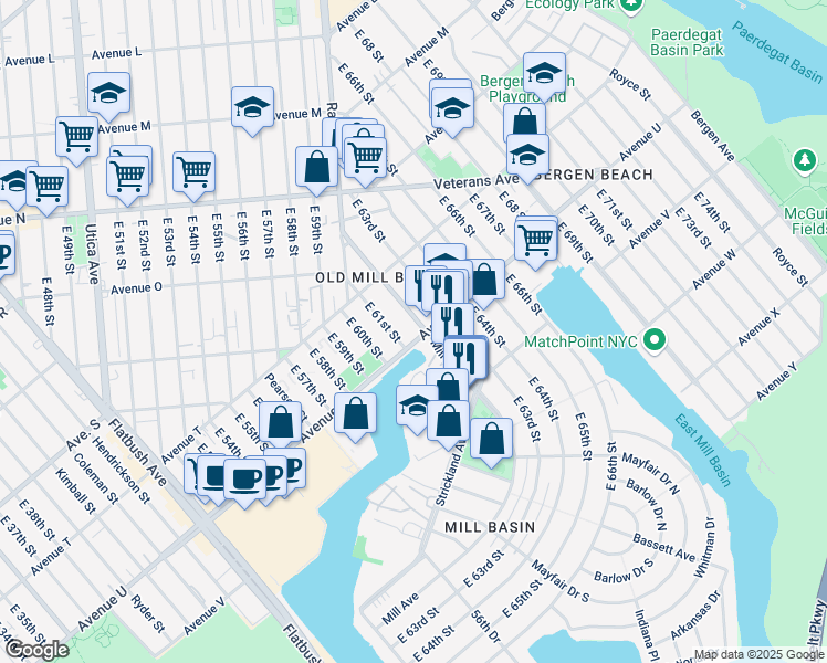 map of restaurants, bars, coffee shops, grocery stores, and more near in Brooklyn