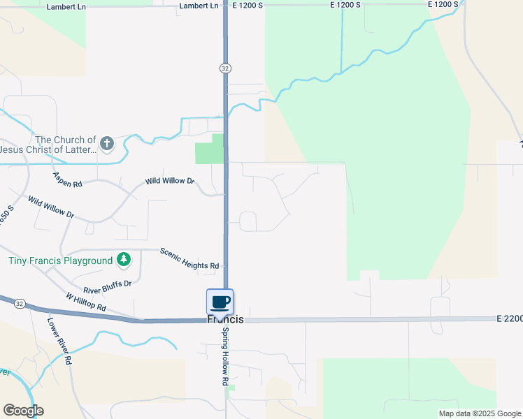 map of restaurants, bars, coffee shops, grocery stores, and more near 1910 Parleys Loop in Kamas