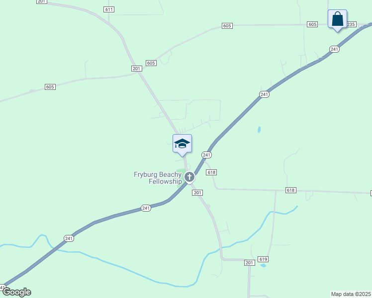map of restaurants, bars, coffee shops, grocery stores, and more near 7470 County Road 201 in Millersburg