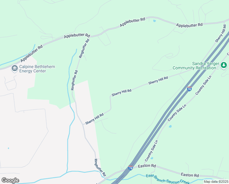 map of restaurants, bars, coffee shops, grocery stores, and more near 4011 Sherry Hill Road in Hellertown
