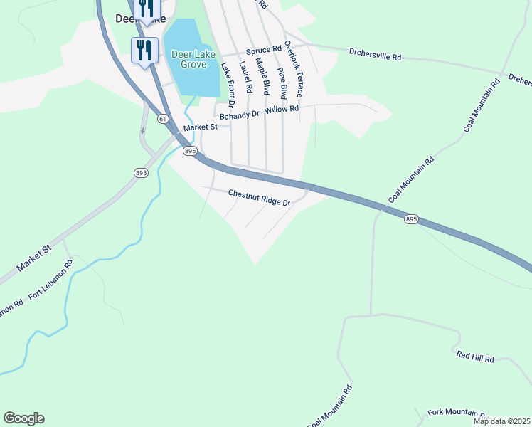 map of restaurants, bars, coffee shops, grocery stores, and more near 305 Elm Lane in Orwigsburg