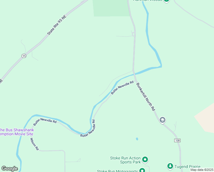 map of restaurants, bars, coffee shops, grocery stores, and more near 5160 Bunkerhill North Road in Butler