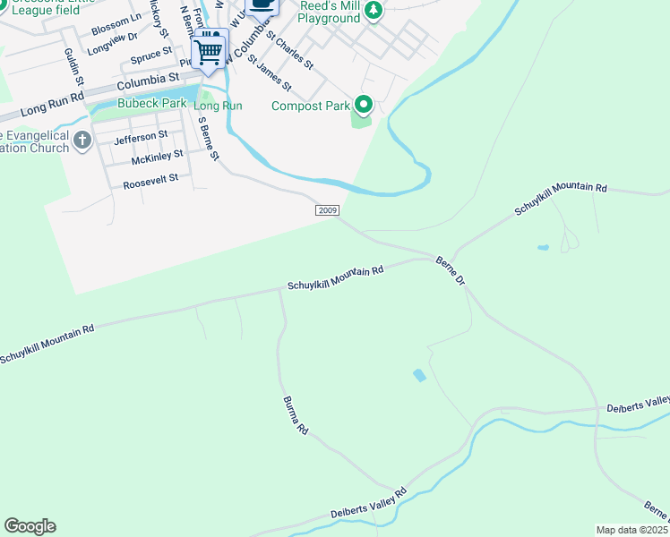 map of restaurants, bars, coffee shops, grocery stores, and more near 1117 Schuylkill Mountain Road in Schuylkill Haven