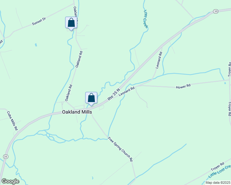 map of restaurants, bars, coffee shops, grocery stores, and more near in Oakland Mills