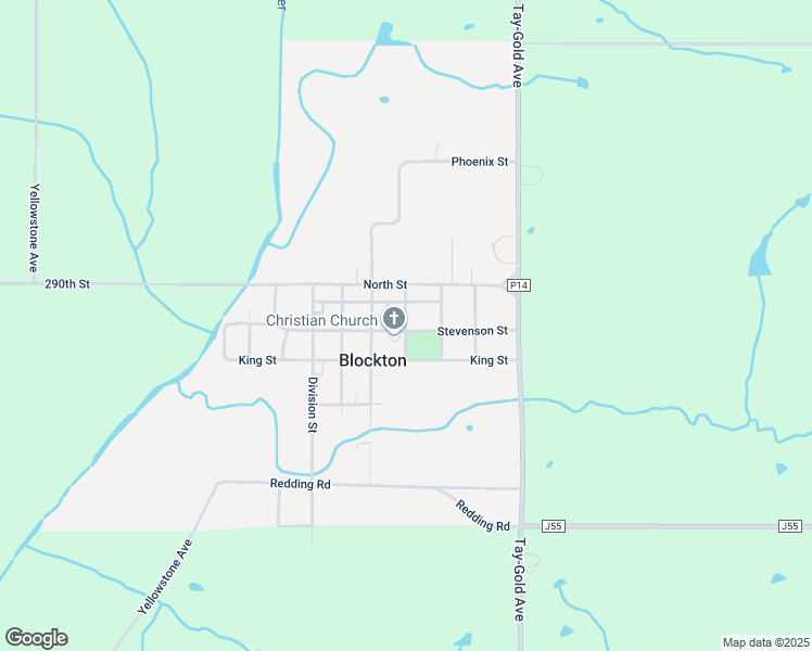 map of restaurants, bars, coffee shops, grocery stores, and more near Walnut Street in Blockton