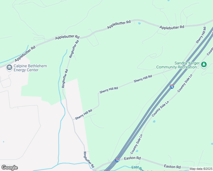 map of restaurants, bars, coffee shops, grocery stores, and more near 4011 Sherry Hill Road in Hellertown
