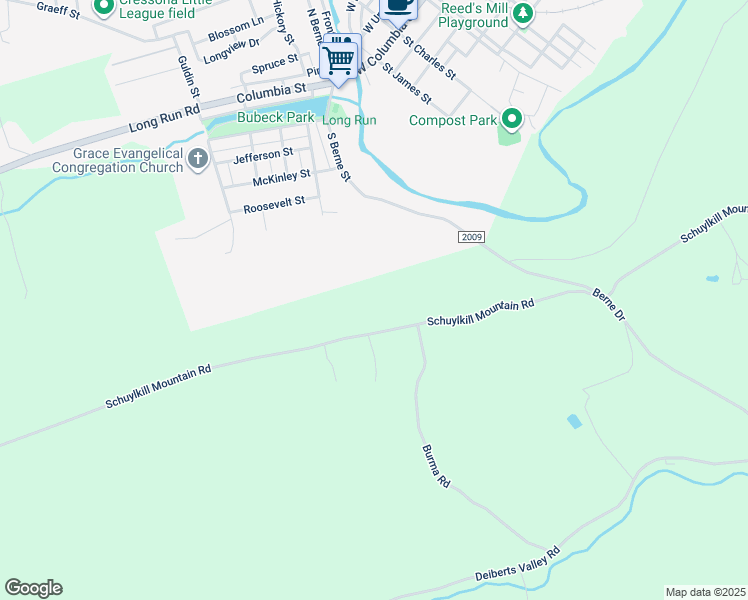 map of restaurants, bars, coffee shops, grocery stores, and more near 1061 Schuylkill Mountain Road in Schuylkill Haven