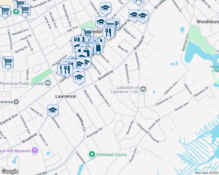 map of restaurants, bars, coffee shops, grocery stores, and more near 5 Stuyvesant Place in Lawrence