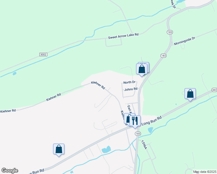 map of restaurants, bars, coffee shops, grocery stores, and more near 133 Kiehner Road in Schuylkill Haven