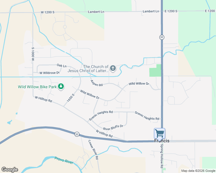 map of restaurants, bars, coffee shops, grocery stores, and more near 401 Aspen Road in Kamas