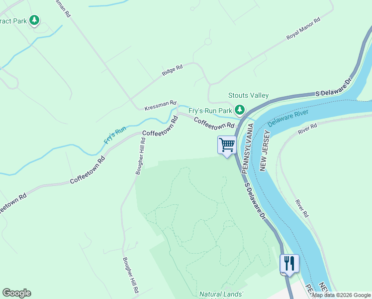 map of restaurants, bars, coffee shops, grocery stores, and more near 65 Coffeetown Road in Northampton County